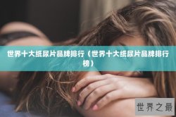 世界十大纸尿片品牌排行（世界十大纸尿片品牌排行榜）