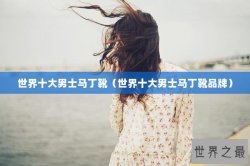 世界十大男士马丁靴（世界十大男士马丁靴品牌）