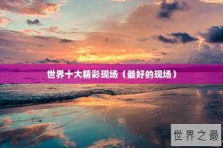 世界十大精彩现场（最好的现场）