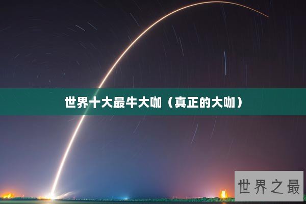 世界十大最牛大咖（真正的大咖）