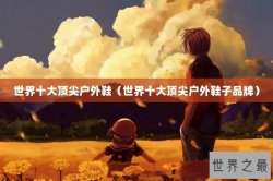 世界十大顶尖户外鞋（世界十大顶尖户外鞋子品牌）