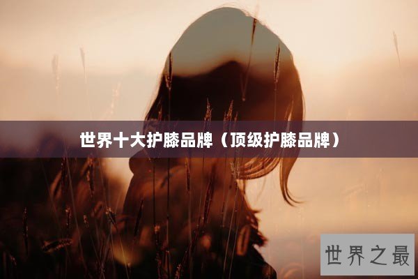 世界十大护膝品牌（顶级护膝品牌）