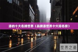 漆的十大名牌世界（品牌漆世界十大排名榜）