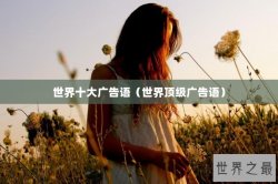 世界十大广告语（世界顶级广告语）