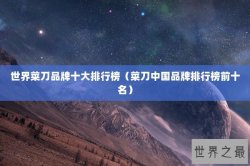 世界菜刀品牌十大排行榜（菜刀中国品牌排行榜前十名）