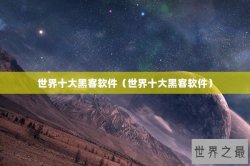 世界十大黑客软件（世界十大黑客软件）