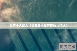 世界十大武人（世界武术最厉害的10个人）