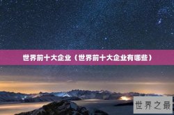 世界前十大企业（世界前十大企业有哪些）