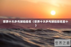 世界十大乒乓球拍排名（世界十大乒乓球拍排名前十）