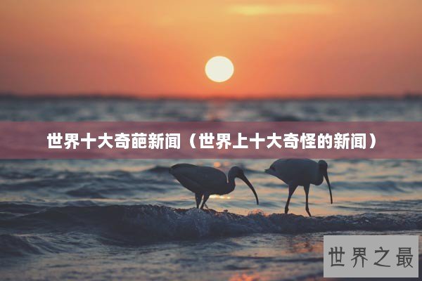 世界十大奇葩新闻（世界上十大奇怪的新闻）