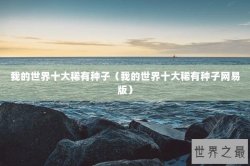 我的世界十大稀有种子（我的世界十大稀有种子网易版）