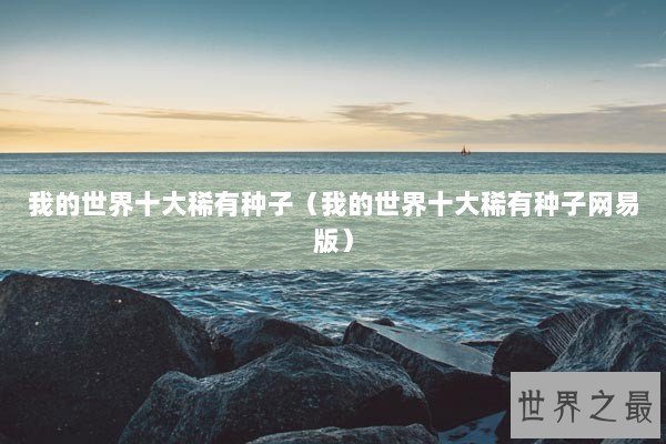 我的世界十大稀有种子（我的世界十大稀有种子网易版）