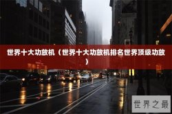 世界十大功放机（世界十大功放机排名世界顶级功放）