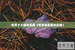 世界十大建材品牌（世界知名建材品牌）