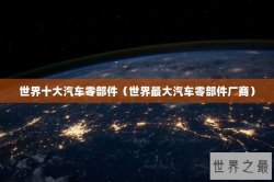 世界十大汽车零部件（世界最大汽车零部件厂商）