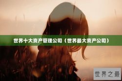世界十大资产管理公司（世界最大资产公司）
