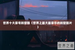 世界十大豪宅别墅图（世界上最大最豪华的别墅图片）