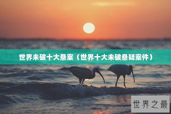 世界未破十大悬案(世界十大未破悬疑案件) 世界未破十大悬案(世界十大未破悬疑案件)
