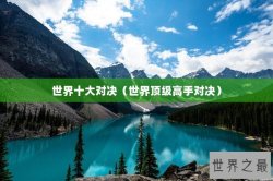 世界十大对决（世界顶级高手对决）