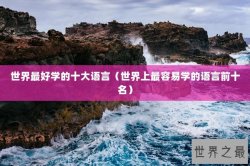 世界最好学的十大语言（世界上最容易学的语言前十名）