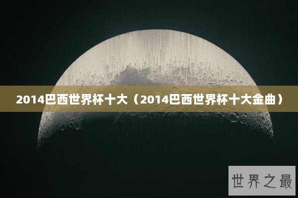 2014巴西世界杯十大（2014巴西世界杯十大金曲）