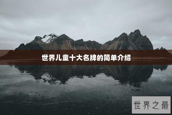 世界儿童十大名牌的简单介绍
