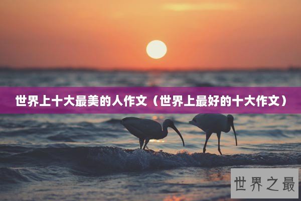 世界上十大最美的人作文（世界上最好的十大作文）