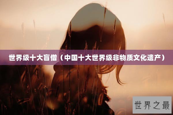 世界级十大盲僧（中国十大世界级非物质文化遗产）