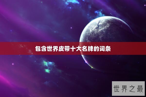 包含世界皮带十大名牌的词条