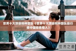世界十大顶级特种部队（世界十大顶级特种部队排行榜中国排名惊人）