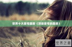世界十大豪宅厨房（顶级豪宅的厨房）