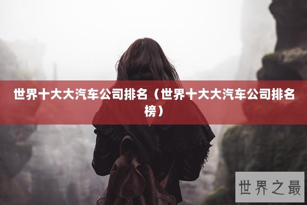 世界十大大汽车公司排名(世界十大大汽车公司排名榜) 世界十大大汽车公司排名(世界十大大汽车公司排名榜)