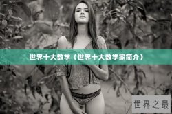 世界十大数学（世界十大数学家简介）