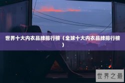 世界十大内衣品牌排行榜（全球十大内衣品牌排行榜）
