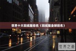 世界十大羽绒服排名（羽绒服全球排名）