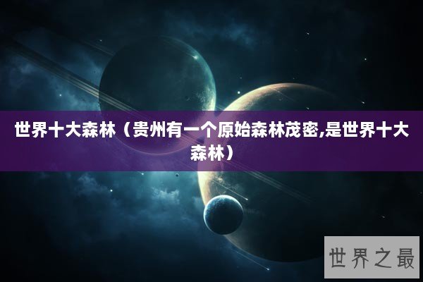 世界十大森林（贵州有一个原始森林茂密,是世界十大森林）