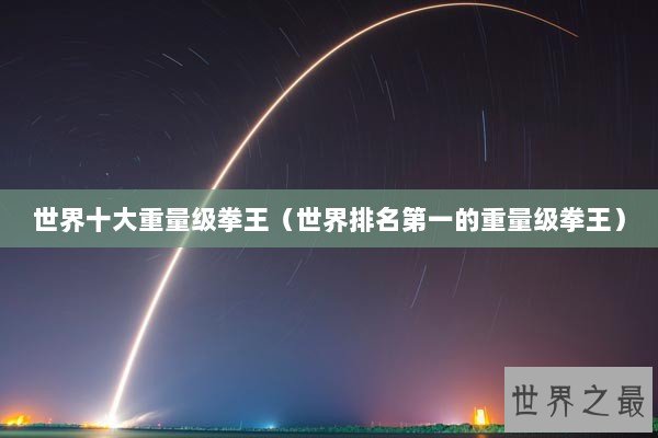 世界十大重量级拳王（世界排名第一的重量级拳王）