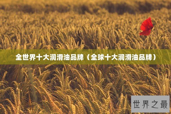 全世界十大润滑油品牌（全球十大润滑油品牌）