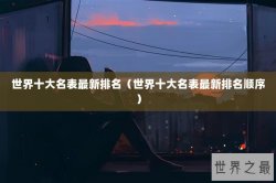世界十大名表最新排名（世界十大名表最新排名顺序）