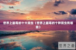 世界上最毒的十大昆虫（世界上最毒的十种昆虫有哪些）