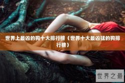 世界上最凶的狗十大排行榜（世界十大最凶猛的狗排行榜）