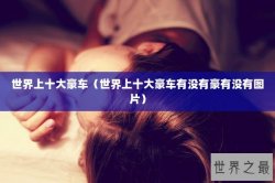 世界上十大豪车（世界上十大豪车有没有豪有没有图片）