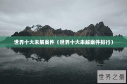 世界十大未解案件（世界十大未解案件排行）