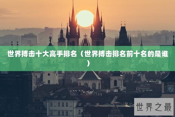 世界搏击十大高手排名（世界搏击排名前十名的是谁）
