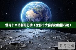世界十大动物排行榜（世界十大稀有动物排行榜）