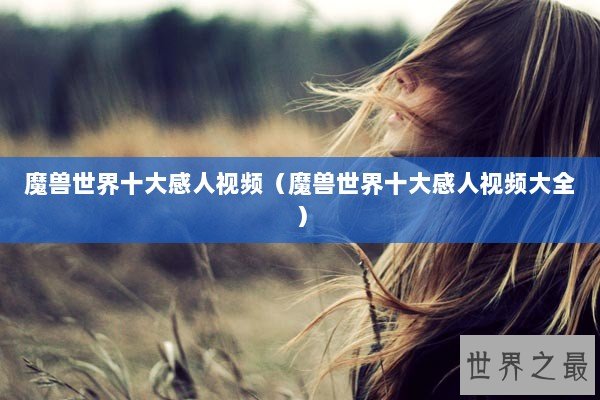 魔兽世界十大感人视频（魔兽世界十大感人视频大全）