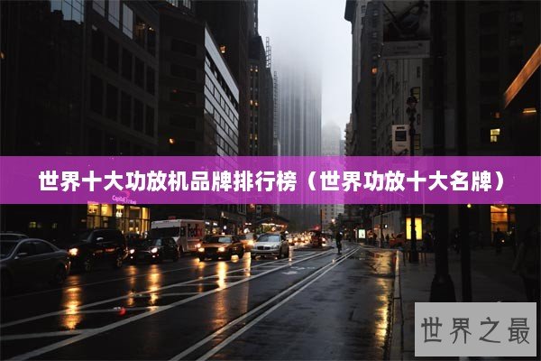 世界十大功放机品牌排行榜（世界功放十大名牌）