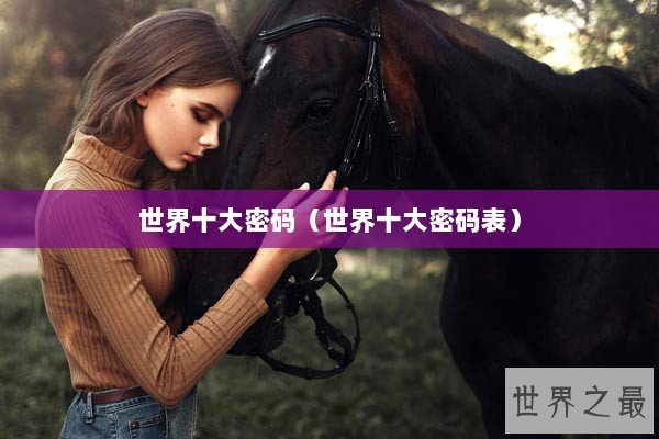 世界十大密码（世界十大密码表）