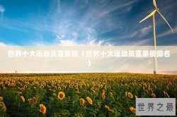 世界十大运动员富豪榜（世界十大运动员富豪榜排名）