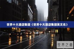 世界十大酒店集团（世界十大酒店集团英文名）